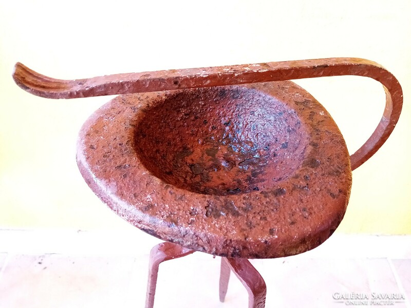 Wrought iron standing ashtray