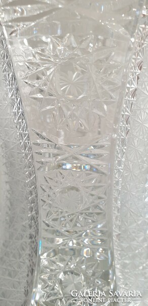 Huge beautiful polished crystal vase 25 cm