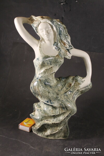 Signed Art Nouveau statue vase 830