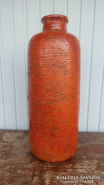 Retro, marked, industrial artist ceramic floor vase, 66 cm