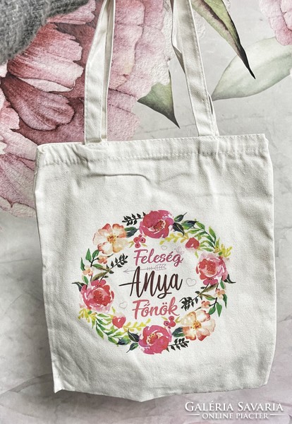 Canvas bag - for mothers - boss mother wife