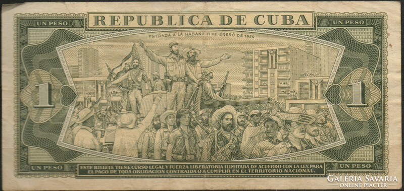 D - 206 -  Külföldi bankjegyek: Kuba 1978  1 peso