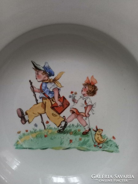 Zsolnay fairytale pattern children's plate