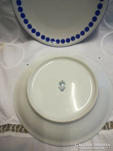 Alföldi porcelain blue polka dot plate