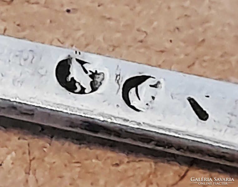 Antik ezüst kiskanál készlet (6 db.)