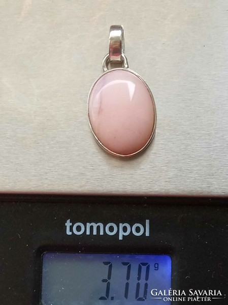 Rose opal pendant 925 sterling silver