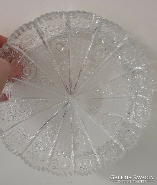 Beautiful, polished crystal bowl 21 cm