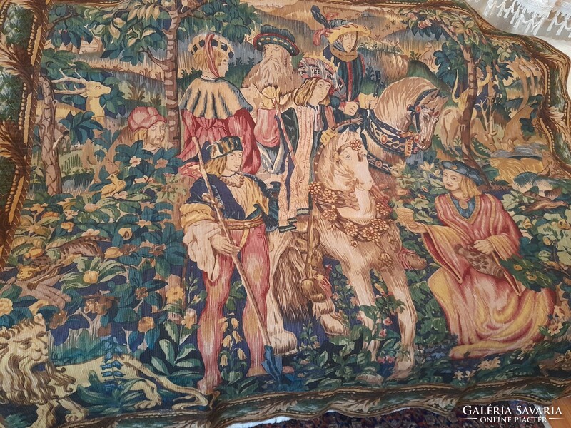 Huge old tapestry.