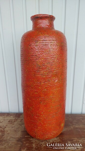 Retro, marked, industrial artist ceramic floor vase, 66 cm