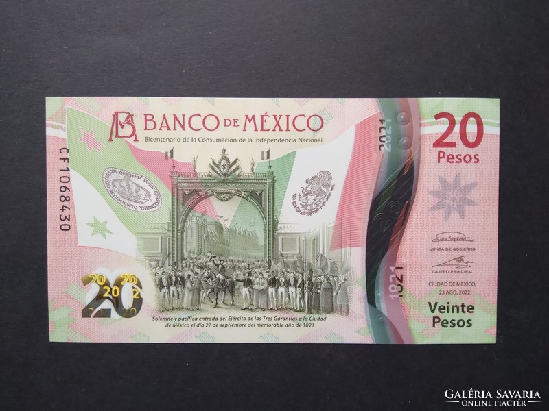 Mexikó 20 Pesos 2022 UNC