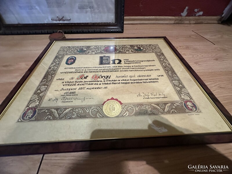 Valor appointment framed and in original condition for sale! Price: 35,000.-