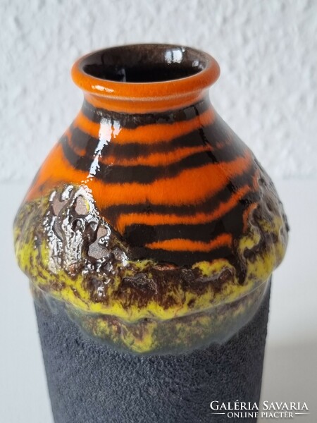 Ritka gyűjtői fat lava német kerámia váza
