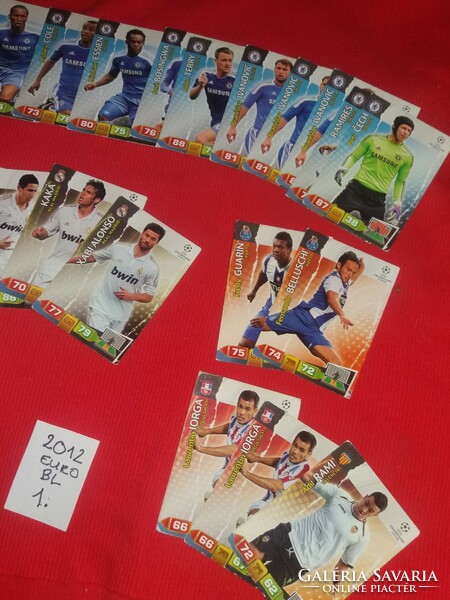 2012 Euro - b.L. 1. Pack of 37 football collectible cards in one condition as shown in the pictures