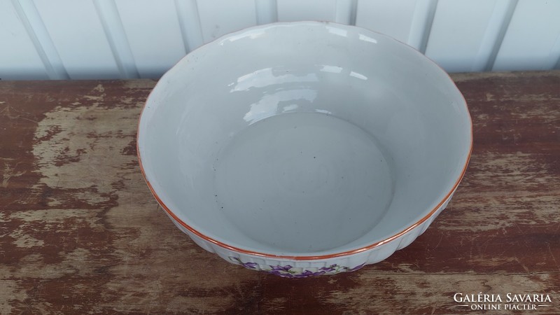 Zsolnay porcelán ibolyás porcelán tesztás tál