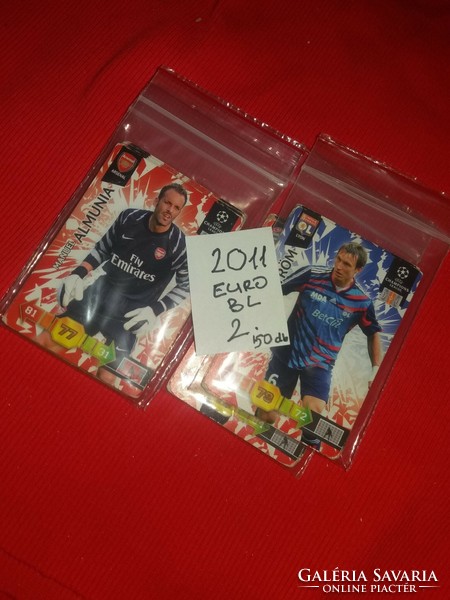 2011 EURO B.L.2.csomag 50 darab futball gyűjthető kártyák egyben állapot a képek szerint