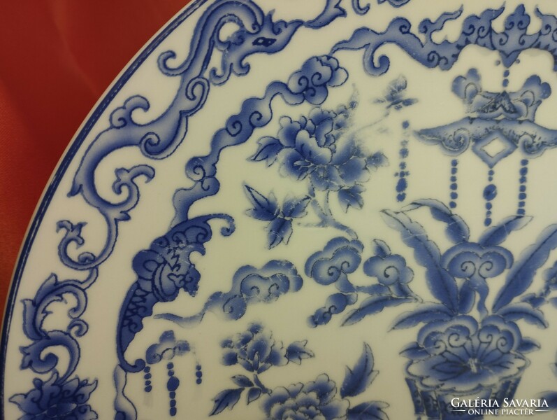 Antik kínai porcelán nagy lapos tányér
