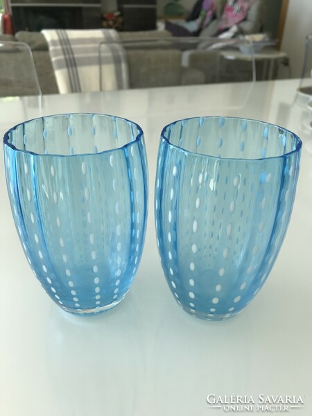 Handcrafted Italian zafferano glass glasses, federico de majo design