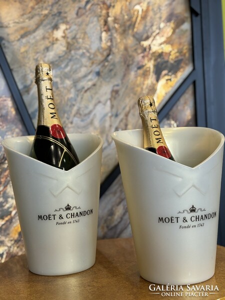 2 Pcs pearl-colored moët plastic champagne cooler pail moët chandon champagne French bar equipment