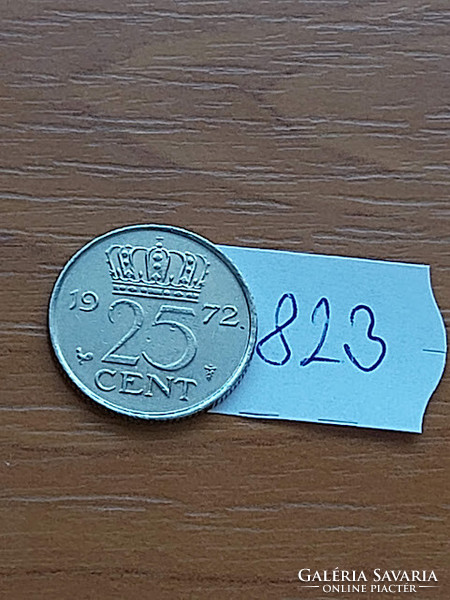 HOLLANDIA 25 CENT 1972 Nikkel, Julianna királynő  823