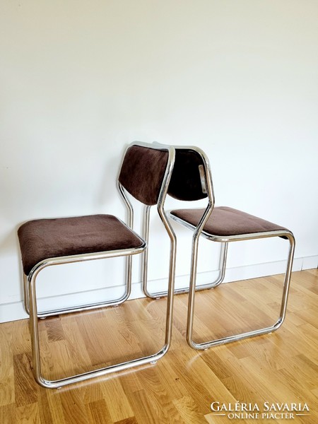 A rare pair of bauhaus tubular frame chairs