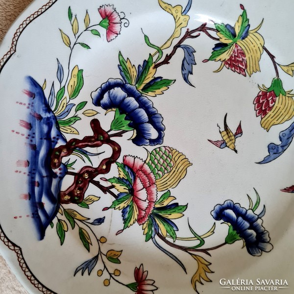 Extremely rare antique faience plate - sarreguemines rouen