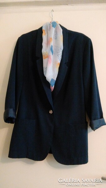 Women's blue blazer + 1 optional new scarf or without - size 