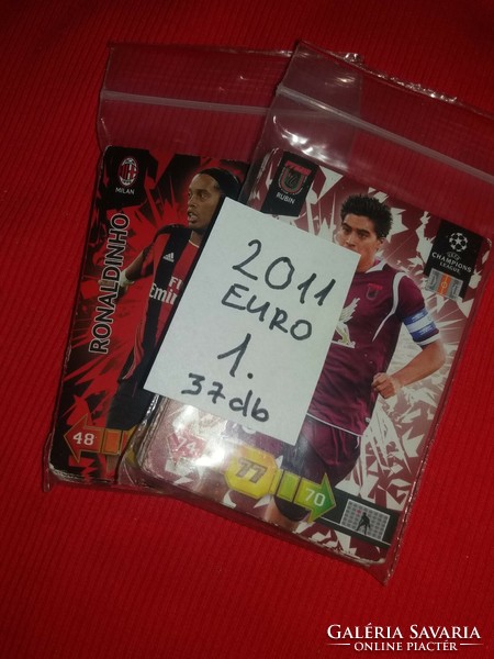 2011 EURO B.L.1.csomag 37 darab futball gyűjthető kártyák egyben állapot a képek szerint