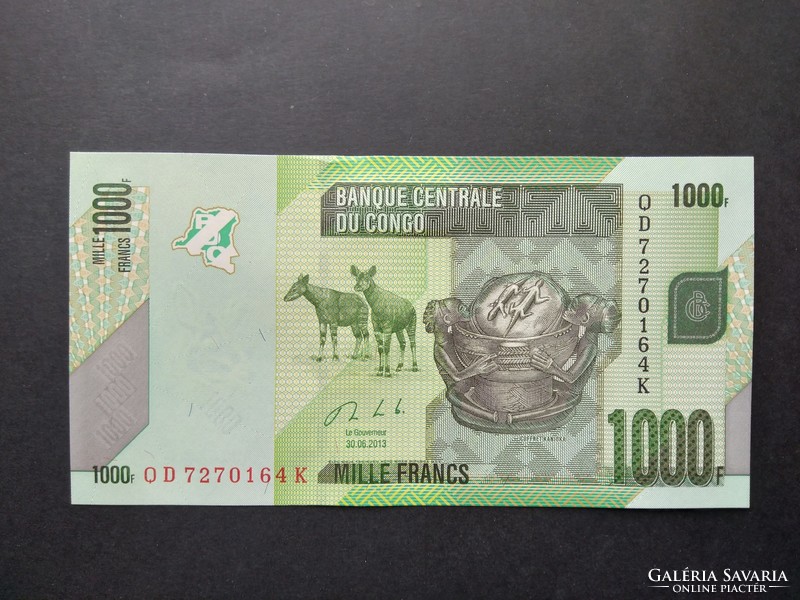 Kongó 1000 Francs 2013 Unc