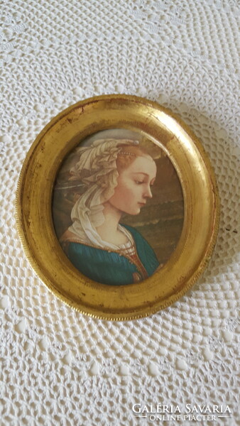 Florence aranyozott keret,egy hölgy portréjával
