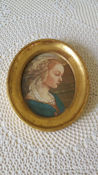 Florence gilded frame with a portrait of a lady