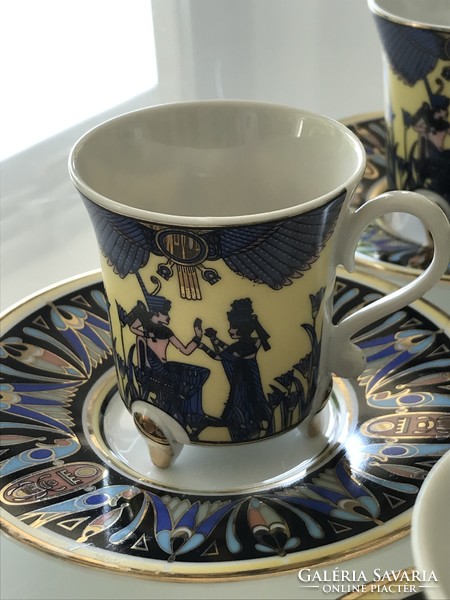 Porcelain mocha set with beautiful pattern, rich gilding, fathi mahmoud design