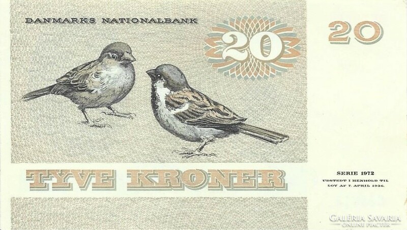 20 kroner korona 1972 Dánia 2.