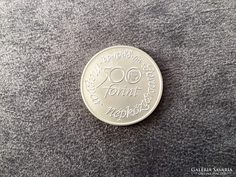 25 éves a Vadvédelmi Alap , - Ezüst 500 Forint Emlékérme 1988 .