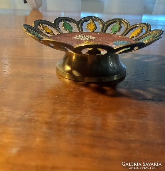 Indian copper, painted bowl