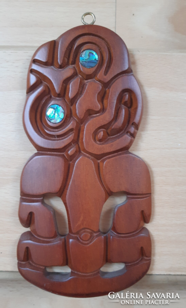 Maori hei tiki wall decoration, ornament from New Zealand