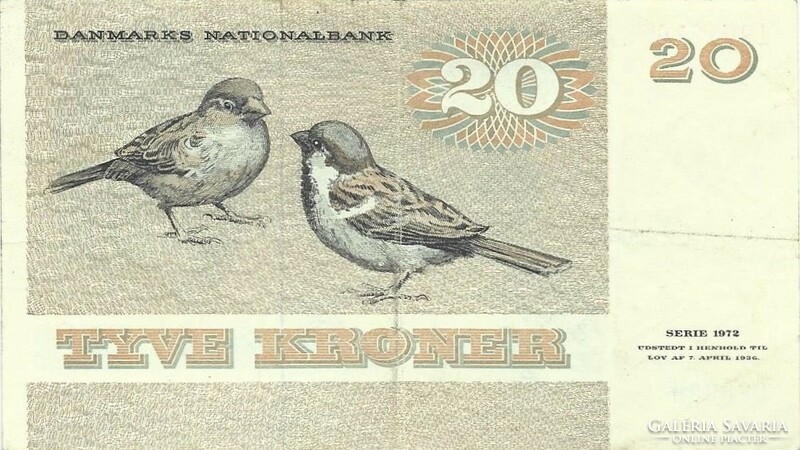 20 kroner korona 1972 Dánia 1.