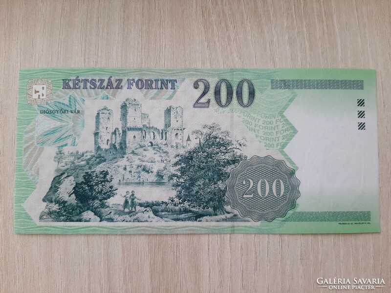 200 HUF banknote wooden series 2007 unc