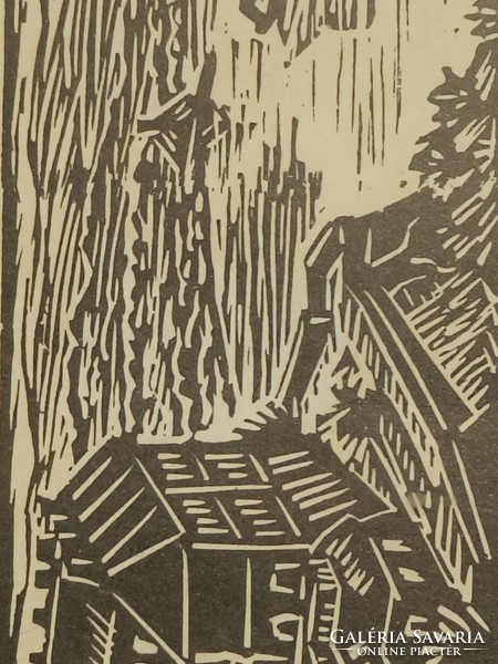 Woodcut by Károly Andruskó