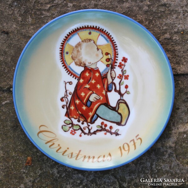 Hummel porcelain decorative plate - Christmas 1975 - schmid