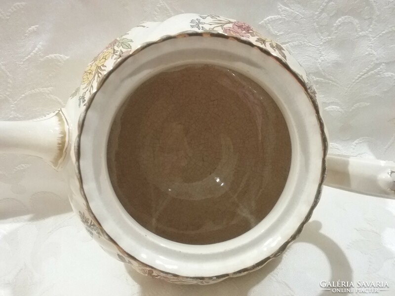 Sarreguemines xv.Louis large teapot 26 cm, lid handle broken