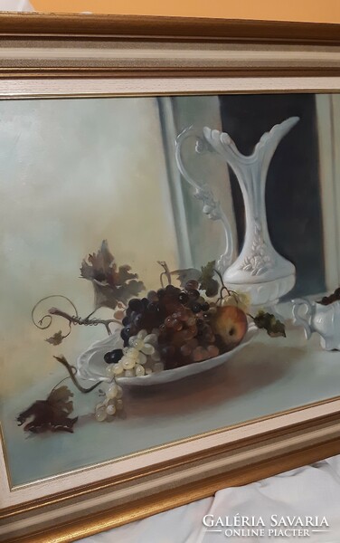 A painting by a contemporary painter on the subject of still life