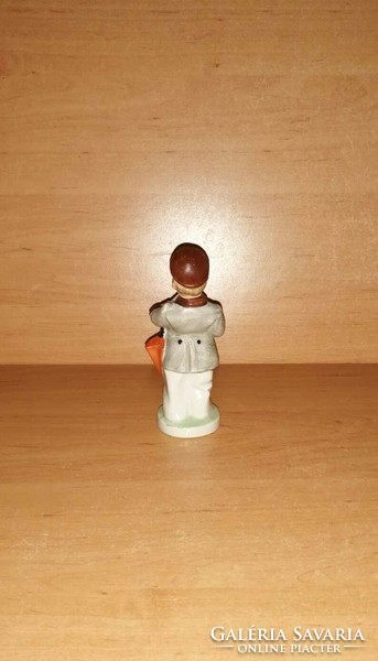 Régi német porcelán pikulázó fiú esernyővel nagyon ritka figura (po-3)