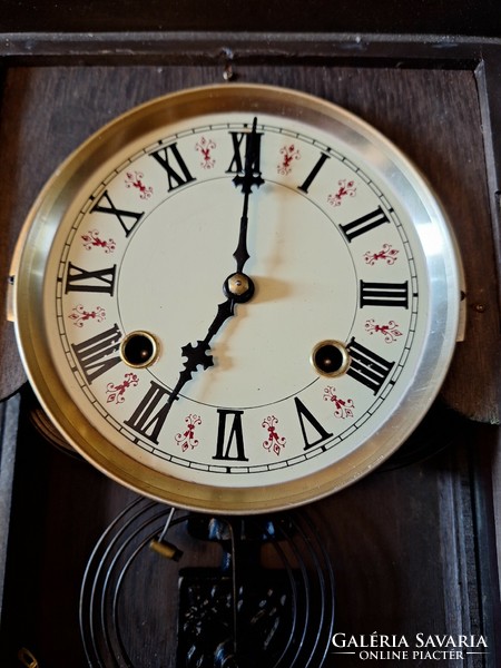 Older vintage wall clock with half strike 2.-83 Cm full length - cheap!