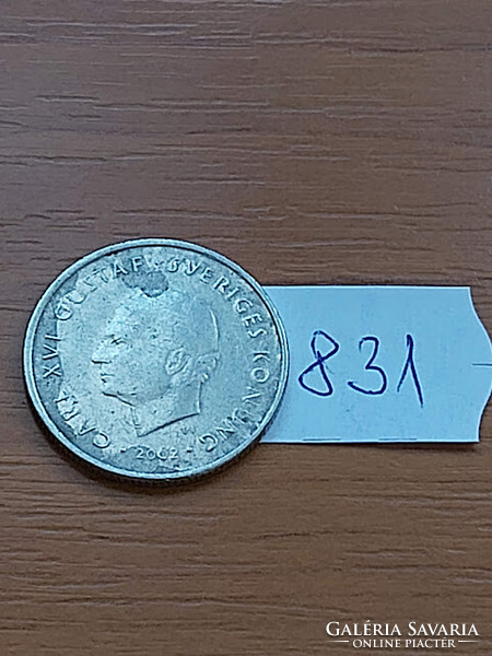 Sweden 1 kroner 2002 xvi. King Gustav Károly, copper-nickel 831