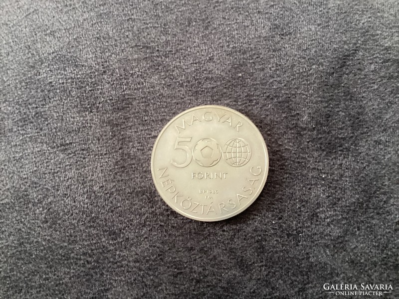 Football World Cup Mexico li , - silver HUF 500 commemorative coin 1986 .