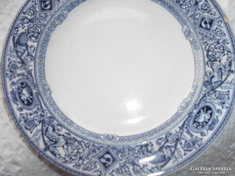 Gyémánt jelzéssel antik 1800-as évek porcelánfajansz tányér