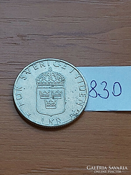 Sweden 1 kroner 2000 b, xvi. King Gustav Károly, copper-nickel 830