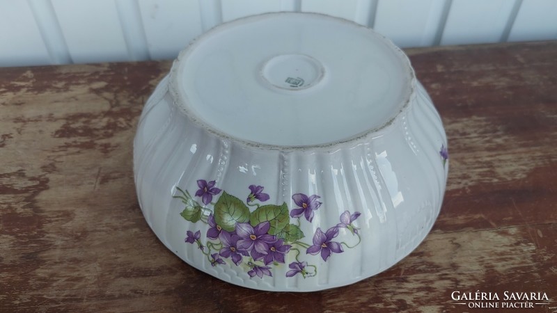 Zsolnay porcelain violet porcelain testing bowl