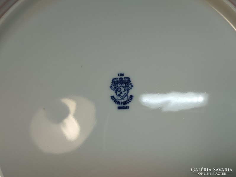 Large flat porcelain plate with Alföldi pattern, 5 pcs
