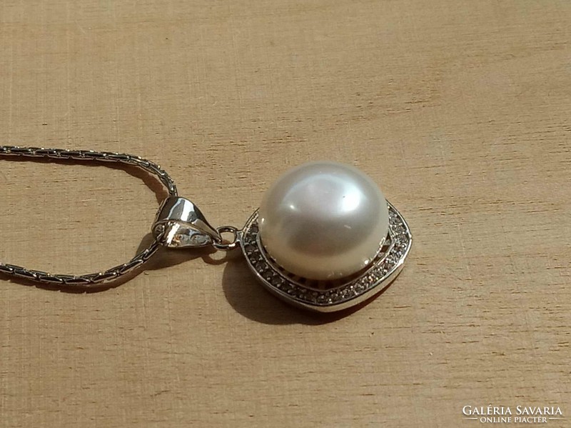 Cultured pearl pendant 925 sterling silver